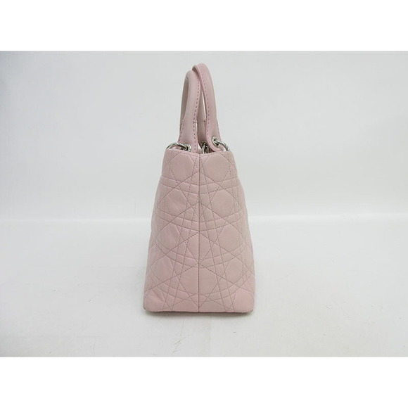 Christian Dior Cannage Tote Bag Lambskin Pink - Picture 4 of 10
